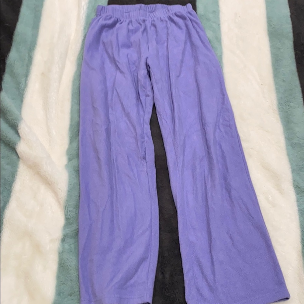 Purple fuzzy pants
